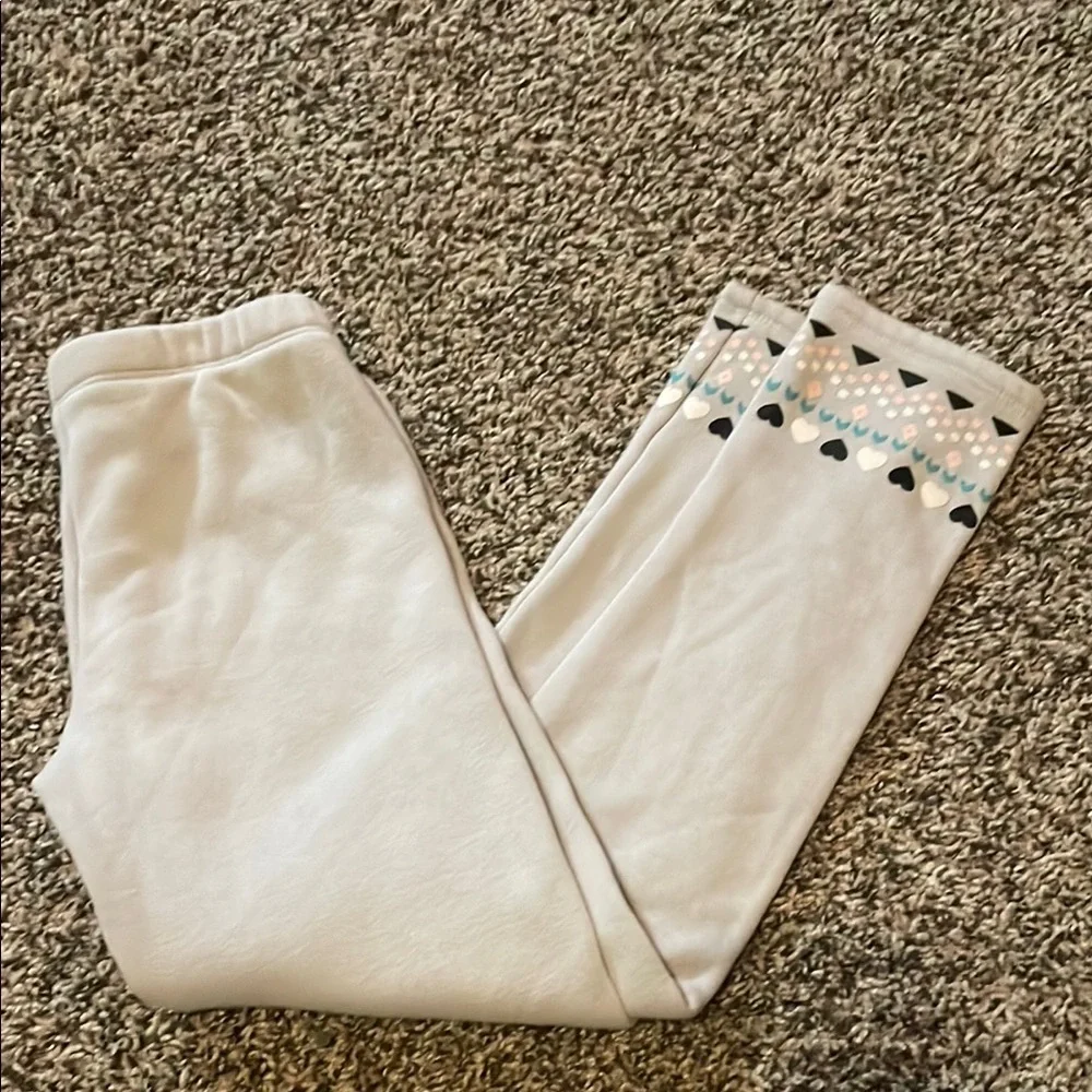 Gymboree Gray Sweatpants with Heart Pattern